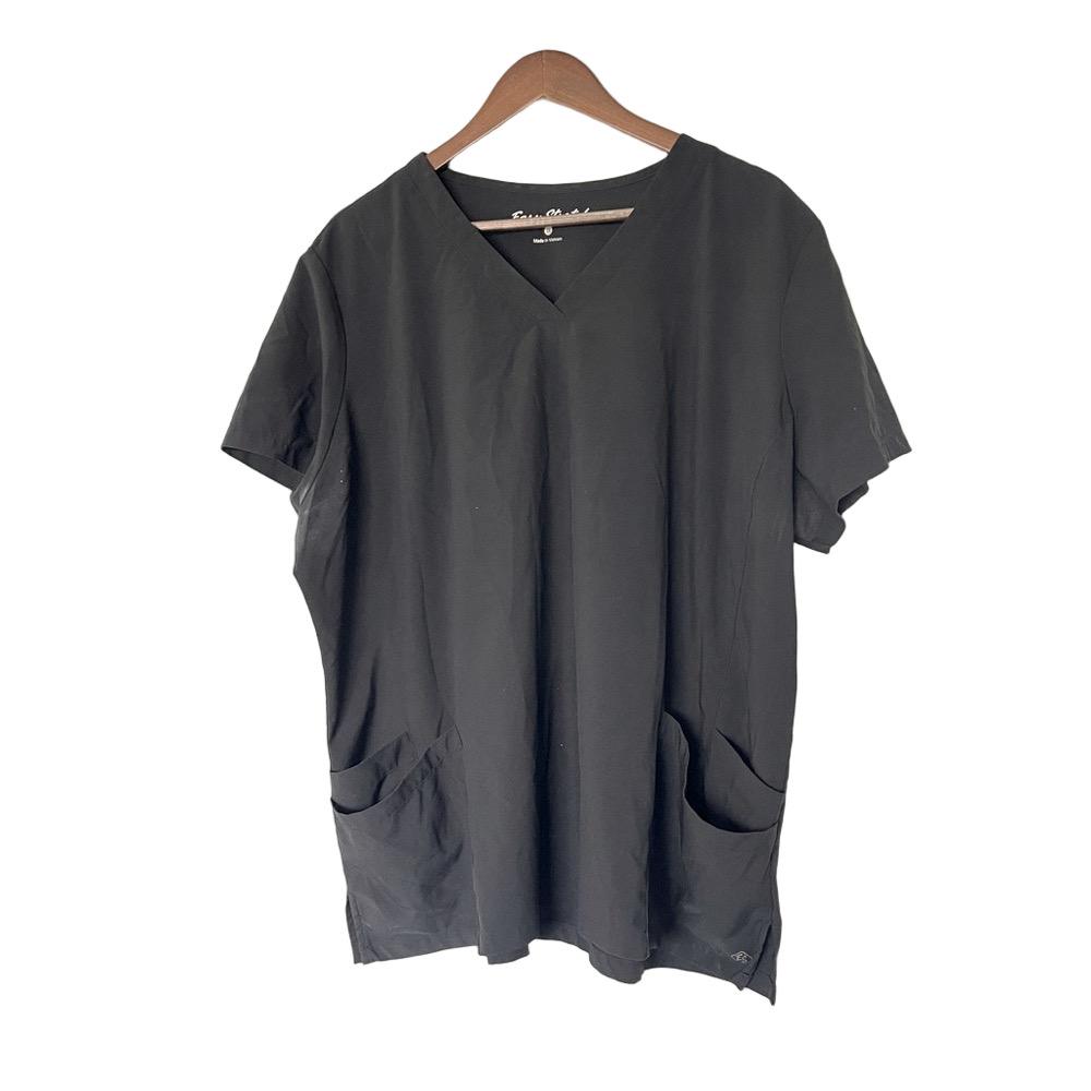 Easy stretch Black V-Neck women’s scrub top Shirt size 2XL